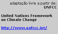 Text Box: adapta��o livre a partir de: UNFCCUnited Nations Framework on Climate Changehttp://www.unfccc.int/