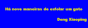 Text Box: H� nove maneiras de esfolar um gatoDeng Xiaoping